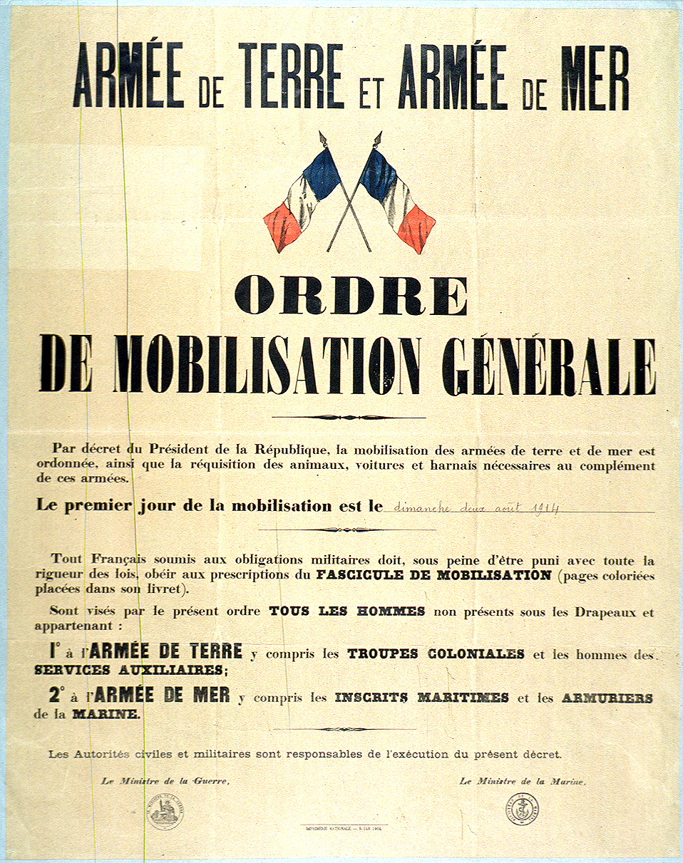 1. august 1914. kl. 16:30 – Frankrig mobiliserer!