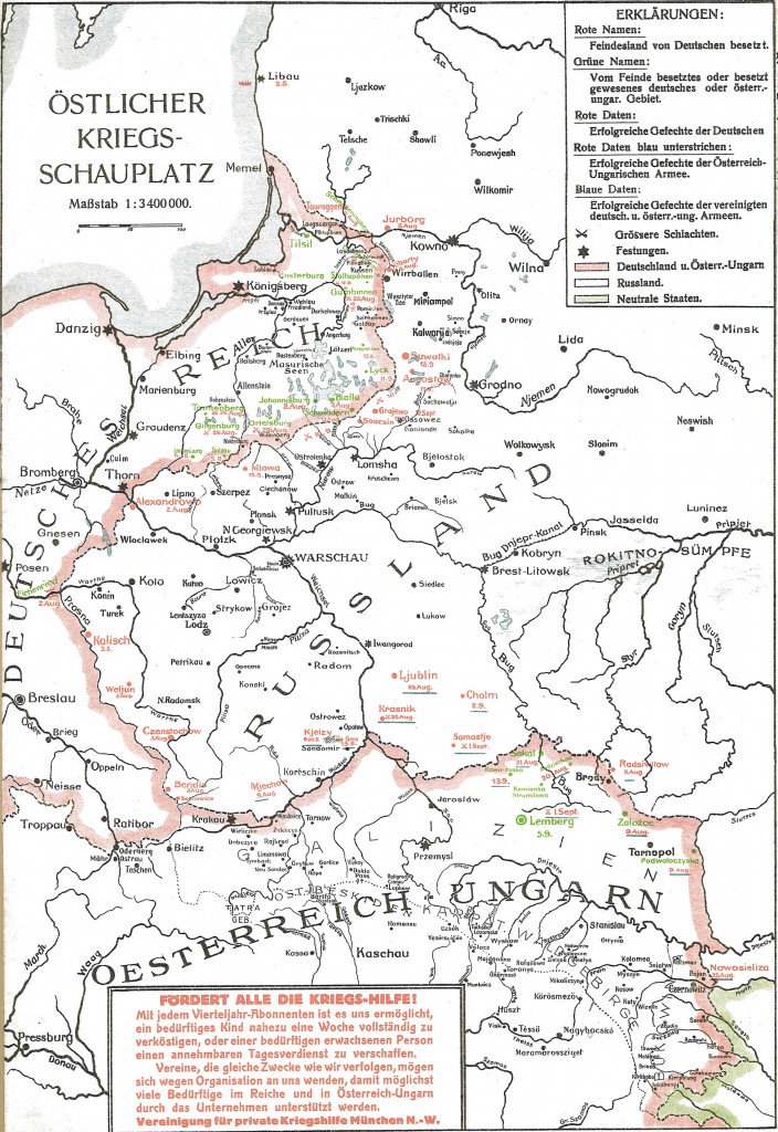 1914-09-23 Krigskort Øst