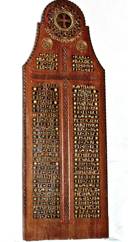 Mindetavle, Tønder Kirke