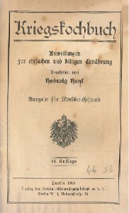 Titelbladet fra Krigskogebog (Arkivet ved Dansk Centralbibliotek)