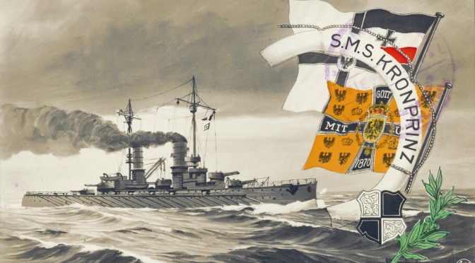 30. maj 1916. Om bord på SMS Kronprinz på vej ud i Nordsøen
