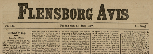8. juni 1919 – Flensborg Avis: Det tyske Udvalgs Arbejde