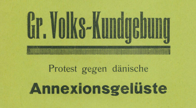 18. december 1919. Stort protestmøde mod danske anneksionslyster